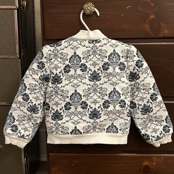 3-4T blue damask bomber. Janie and Jack - Picture 2 of 9